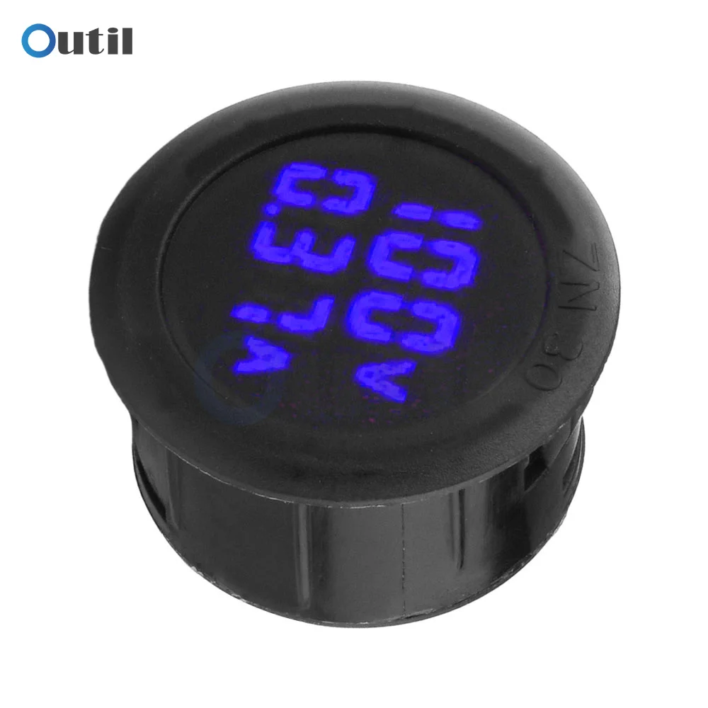 Circular Double Display DC Voltage Ammeter LED Digital Display Meter DC 100V 10A 1A With Shunt Circular Voltmeter Monitor Ammete