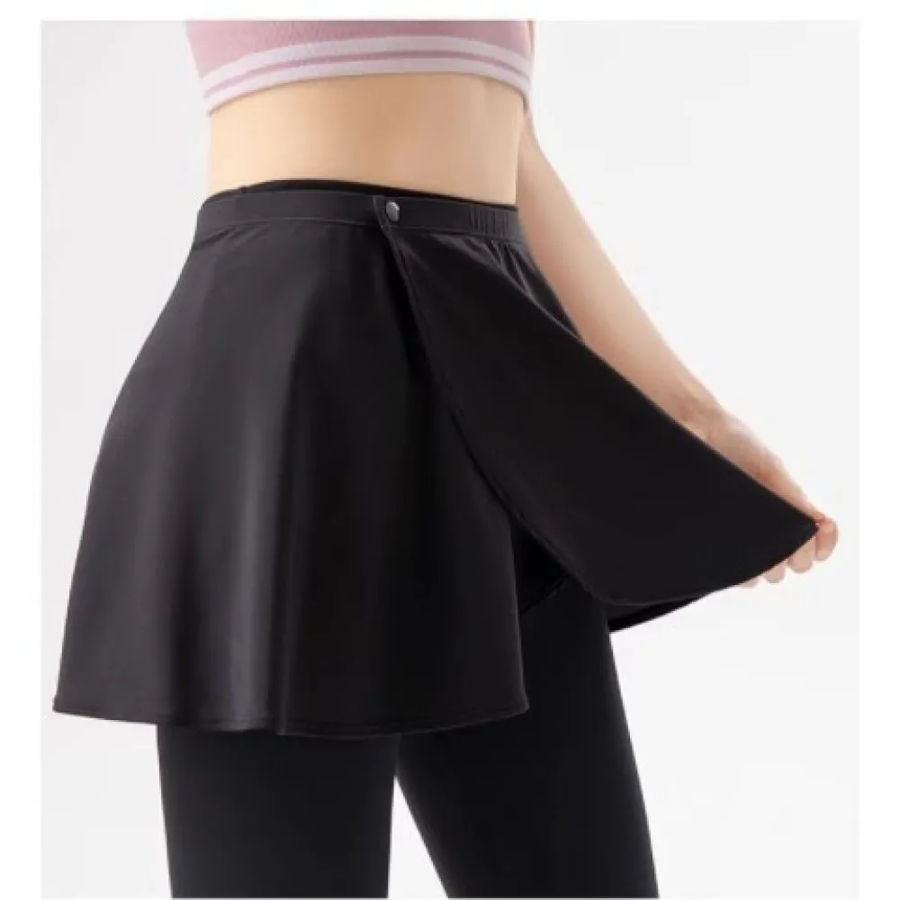 Yoga Hip Cover Wrap Skirt Athletic Running Fitness Training Layering Skirt High Elastic Anti Embarrassment Active