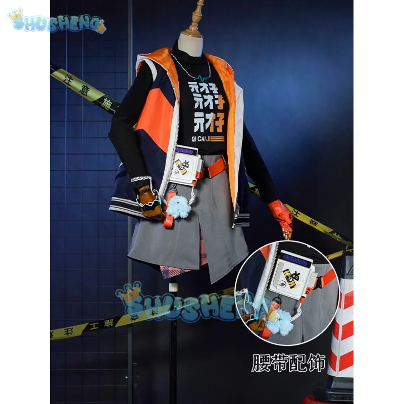 Zenless Zone Zero Belle Cosplay Kostüm Perücke Uniform Ohrringe Halskette Haarnadel Phaethon weise neue Eridu Halloween Party für Frauen