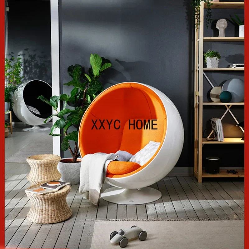 FRP round Lazy Massage Armchair Creative Pointed Ball Soft Bag Leisure Single Sofa Chair Stool