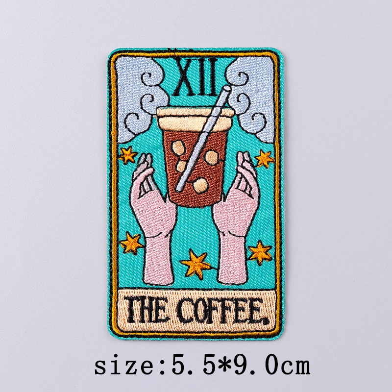 Punk Embroidery Patches For Clothing Tarot Card Patch Iron On Patches On Clothes Magic Sewing/Fusible Patch For Clothes Stickers