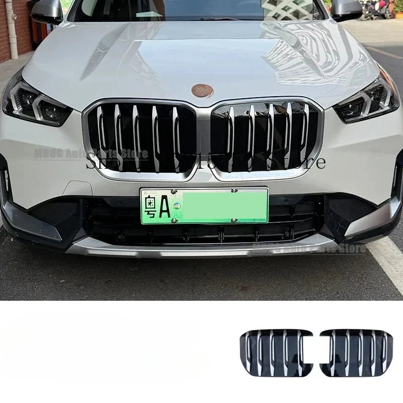 MDUG Car Accessories Front Bumper Grill for BMW iX1 U12 2023-2024 Mask Net Radiator Grille body kit No detachable pasting