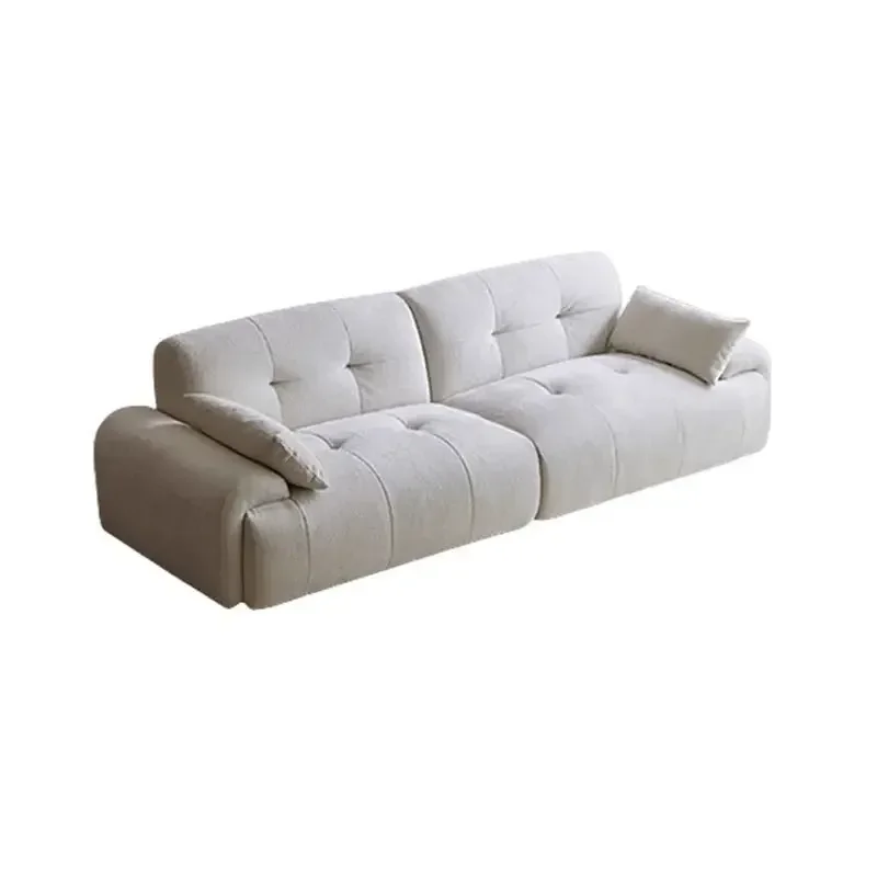 

Italian minimalist cream style Anna fabric sofa designer small apartment living room Chenier creative straight sofa