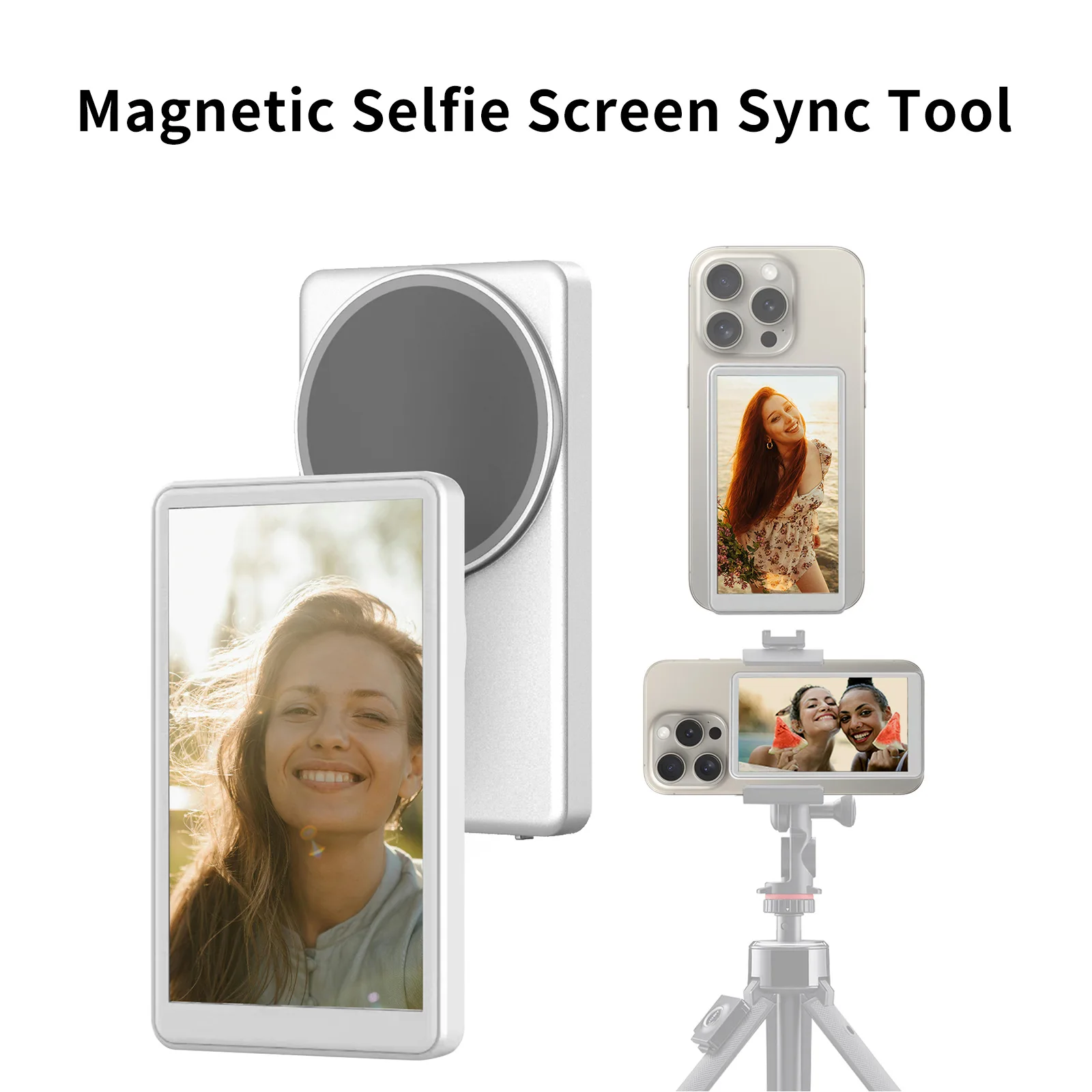 

Live broadcast magnetic wireless screen device, mobile phone rear display selfie photography artifact