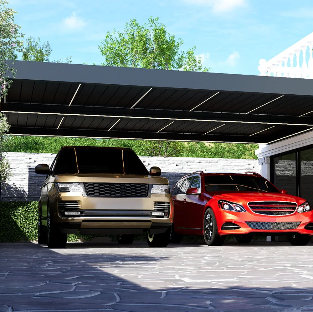 Outdoor Aluminium Waterproof Carport Per Auto Car Wash Canopy Parking Shed Canopy Pergola for Cars Garage