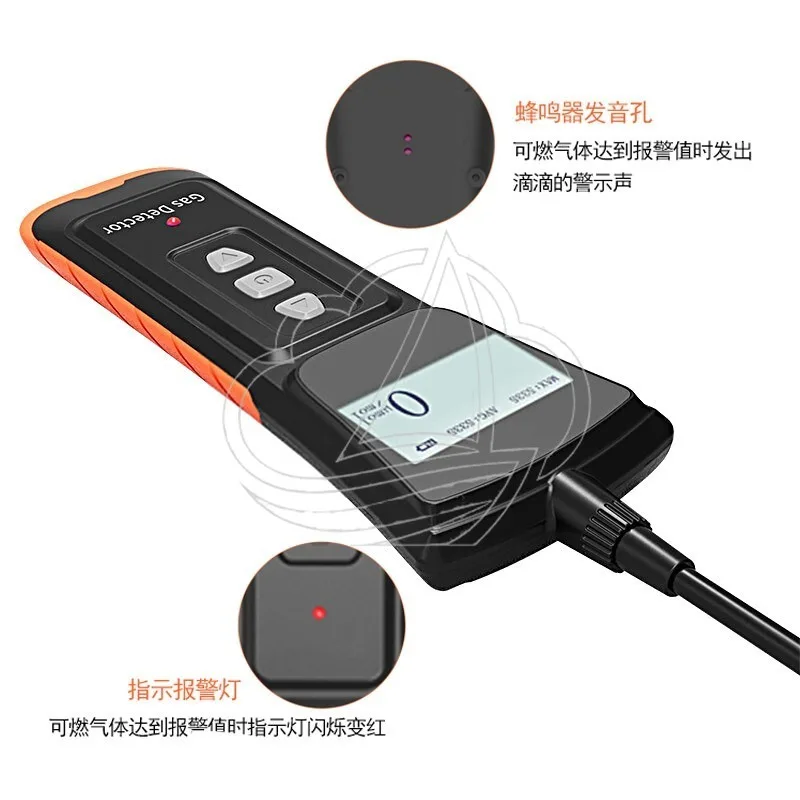 Combustible Gas Detector Leak Tester for Natural Gas Methane LPG Paint Booth Use - view 4