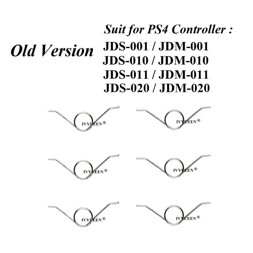 IVYUEEN 100 PCS สําหรับ PlayStation 5 4 PS5 PS4 L2 R2 Trigger ปุ่มฤดูใบไม้ผลิโลหะสําหรับ DualShock 5 4 DS5 Controller Springs