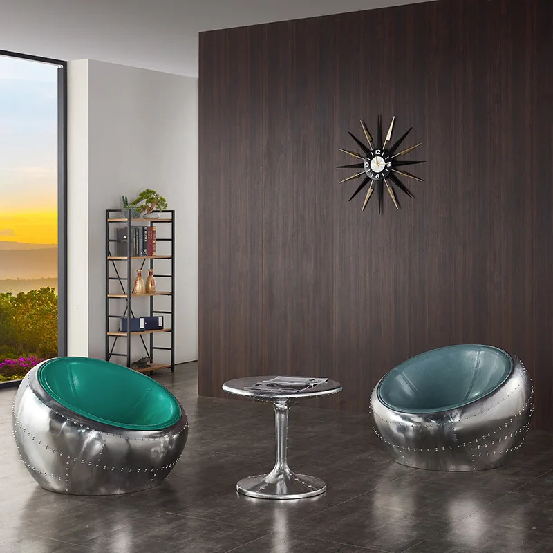 Aviator Retro Industrial Luxury Chaise Lounge Chair for Bedroom Dining Living Room