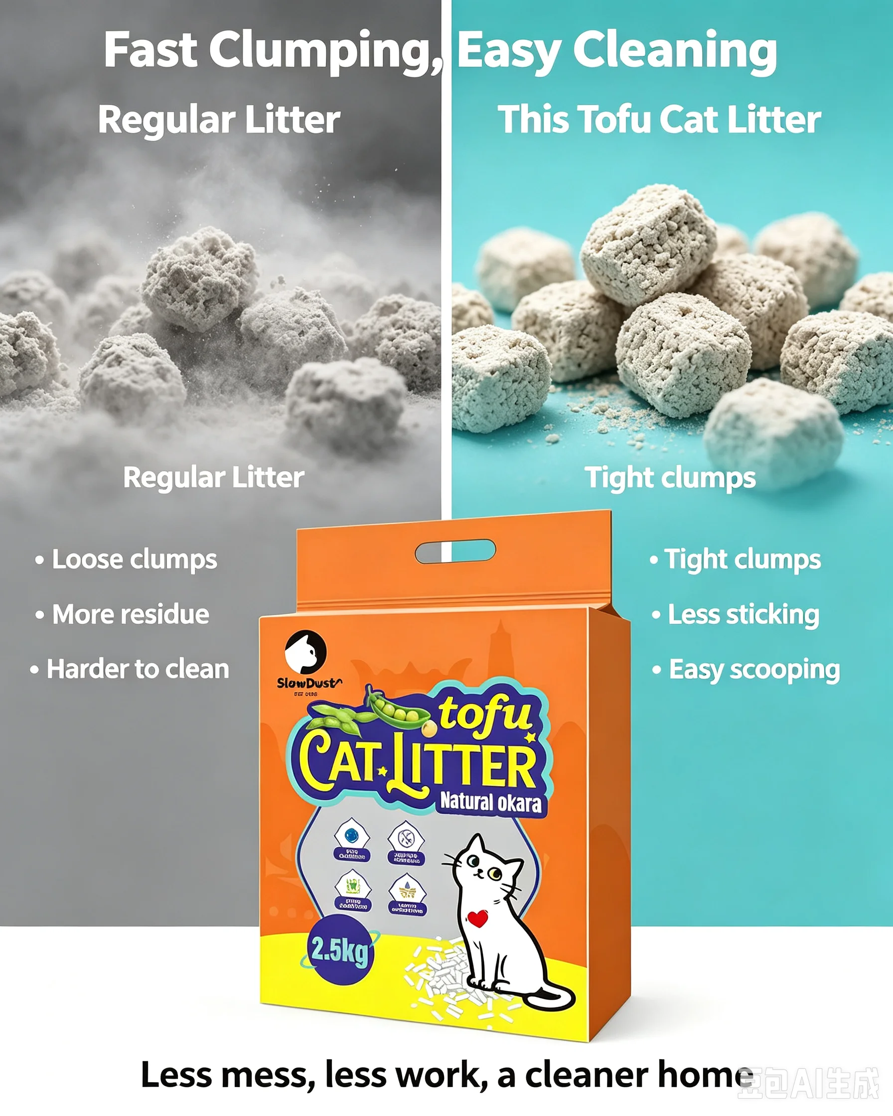 Arena para Gatos de Tofu, Paqu - Tofu Cat Litter Flushable Natural Plant reseña y precio