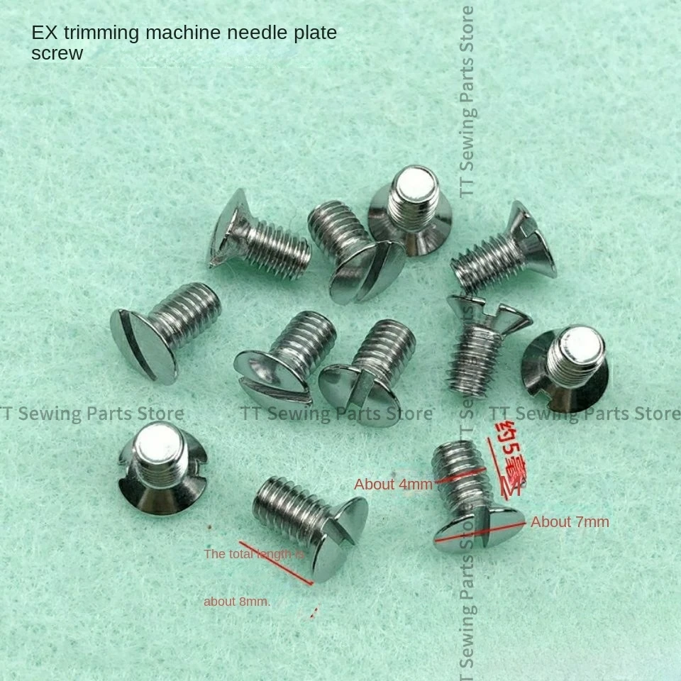 10PCS New Needle Plate Presser Foot Feed Dog Screw 1.5mm Hexagon Socket Screws for Jack Ex 798 C4 E4 Industrial Overlock Sewing