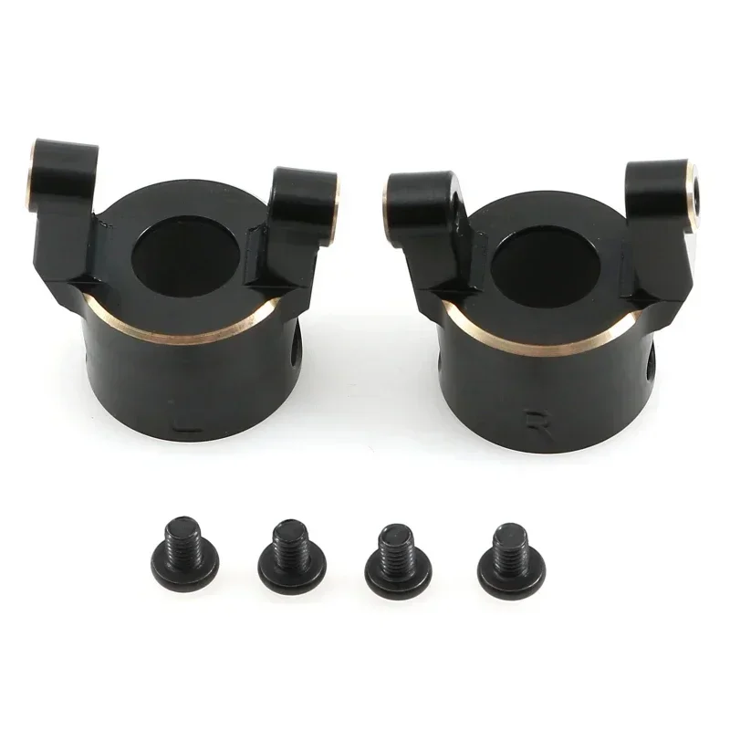 Black Coating Brass Front C Hub Carrier, Bloco de rodízio para Axial SCX10 PRO 1/10 RC Crawler, Atualização de carro Peças Acessórios