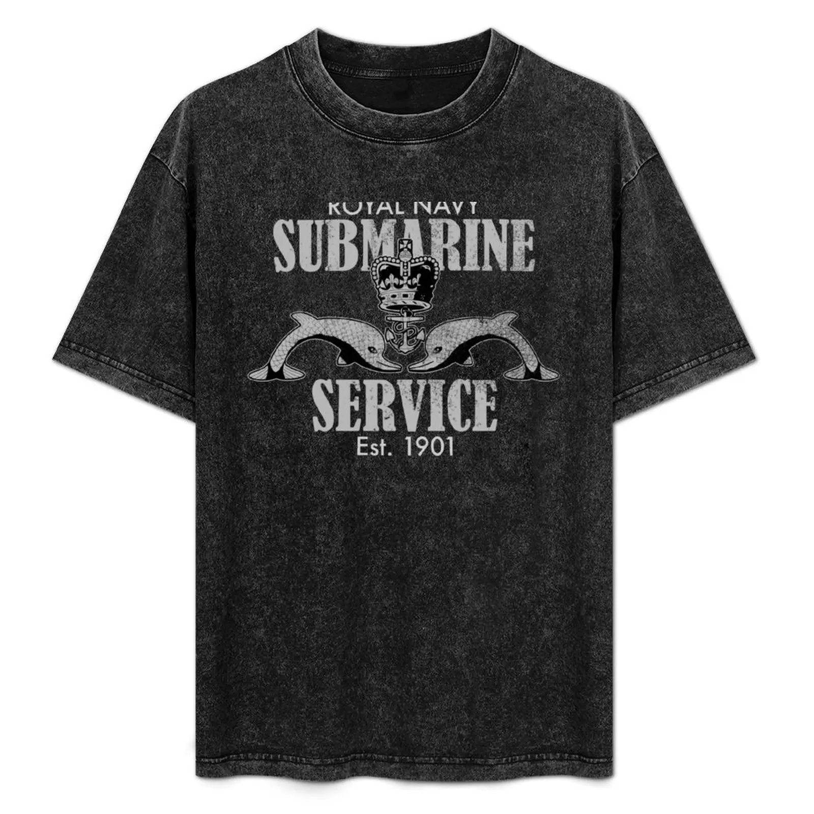 

Royal Navy Submarine Service (distressed) T-Shirt vintage t shirts blue lock plain black t shirts men