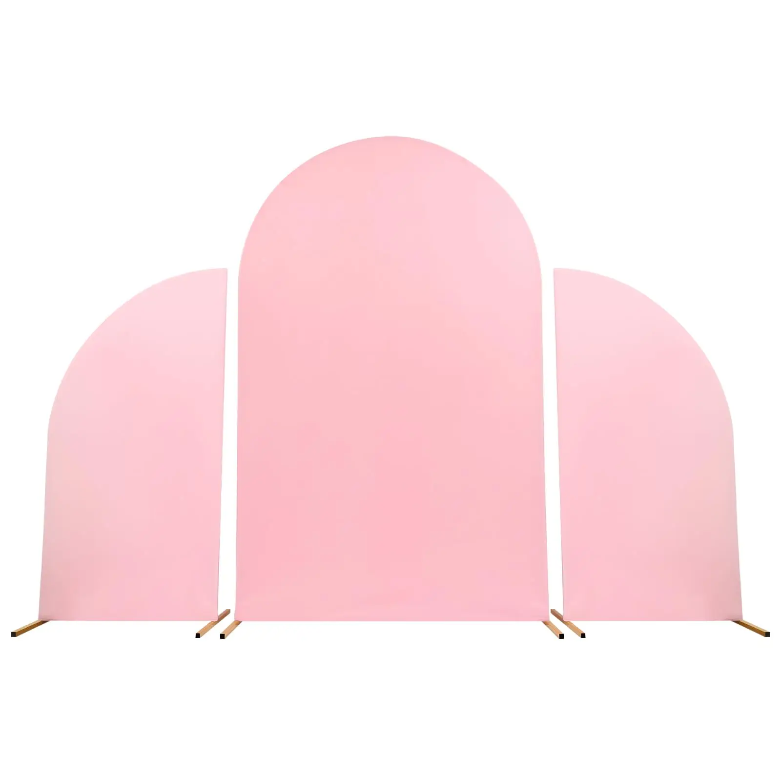 

Set of 3 Wedding Arch Backdrop Stand with Cloth Cover Modern Wedding Arch Stand Covers with Base Elegant Metal Wedding Arch Fram