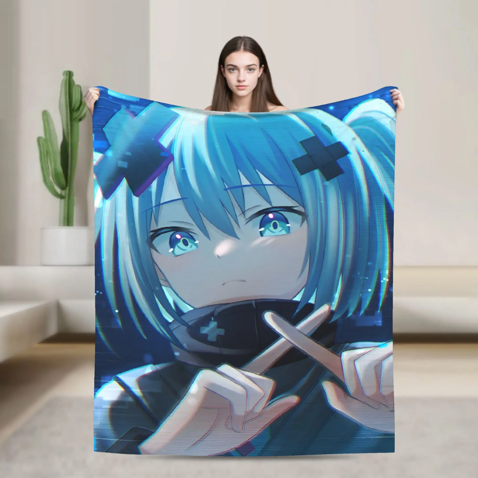 

Трикотажные одеяла Project Sekai, флисовые одеяла для домашнего дивана, ультра-мягкое теплое покрывало с принтом