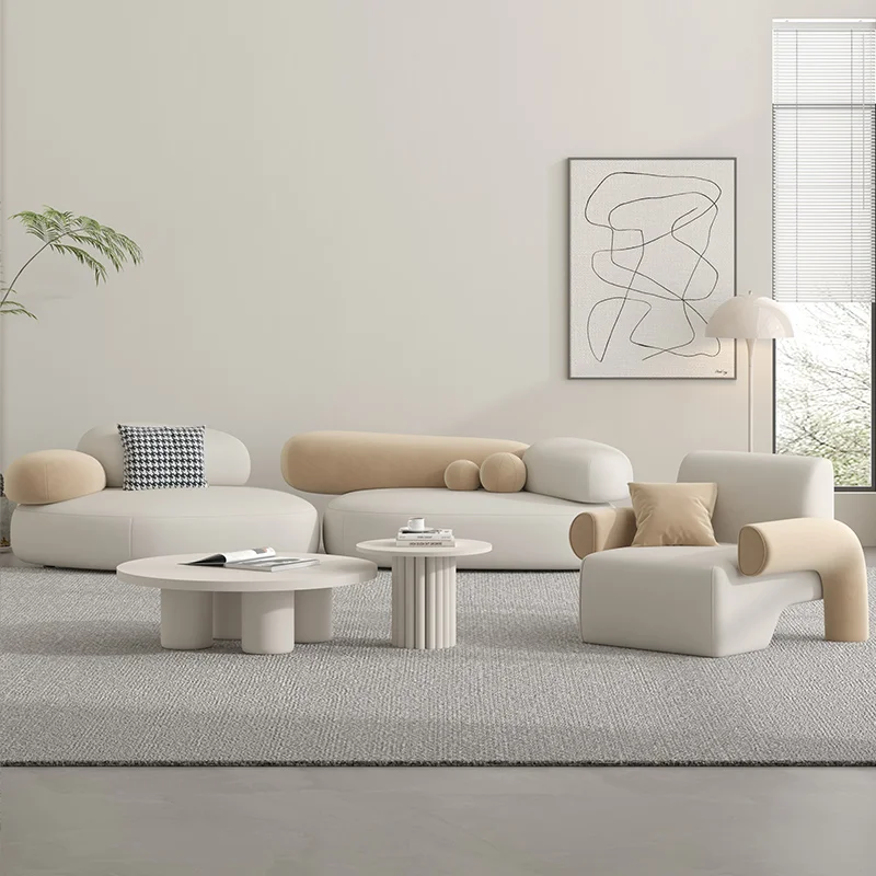 

Nordic Minimalist Living Room Sofas Designer Cloud Bedroom White Lounge Outdoor Sofa Relaxing Floor Muebles Postmodern Furniture