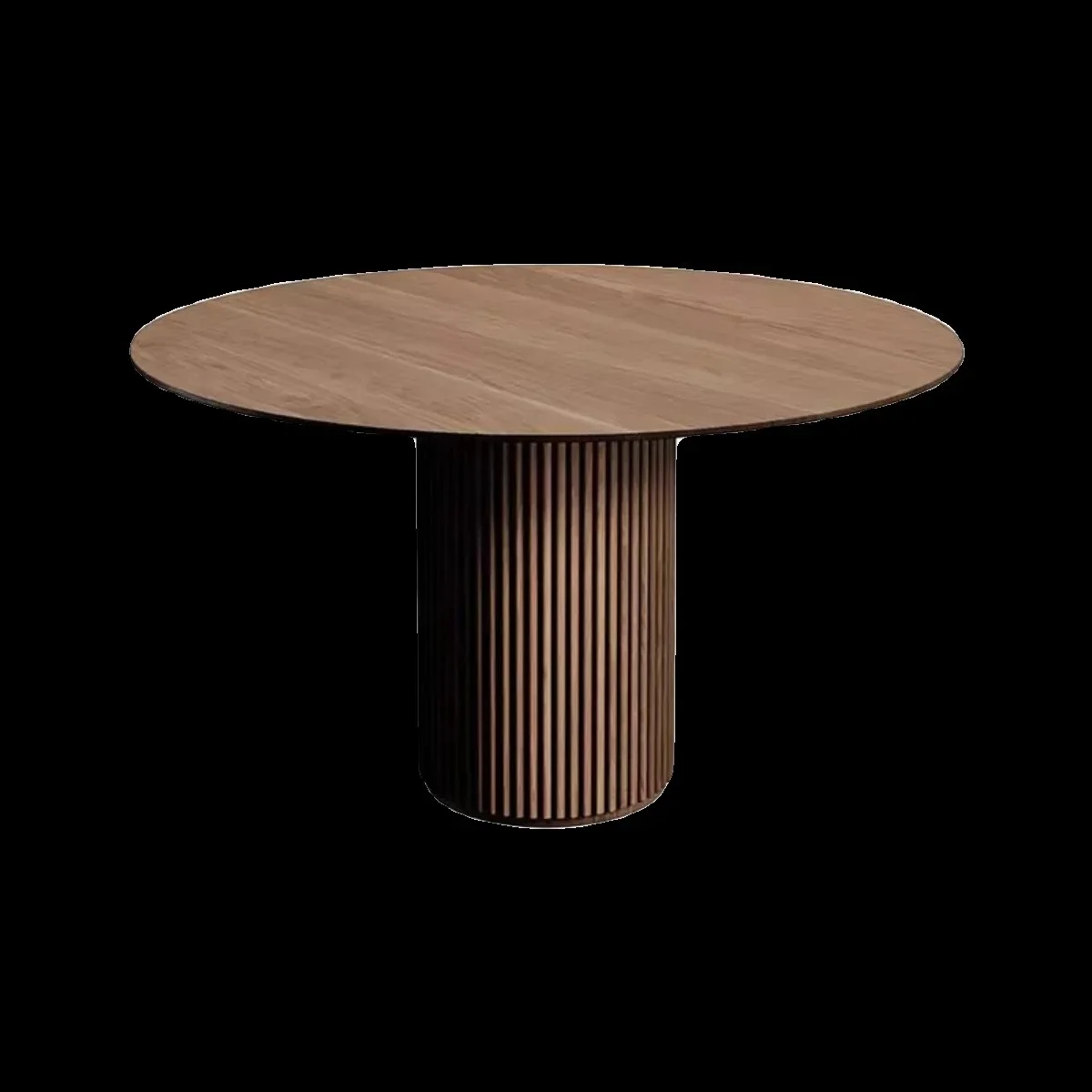 

Nordic Retro Black Walnut Solid Wood round Table Modern Simple Dining Table Italian Minimalist Dining Table