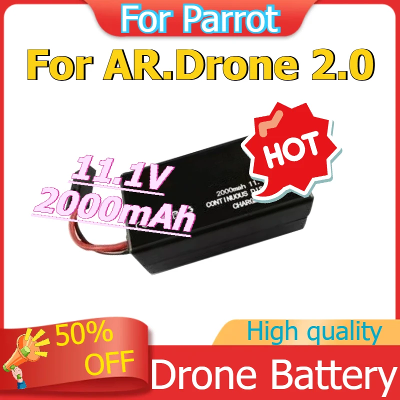 

20C for Parrot AR.Drone 2.0 Quadcopter Long Flight Time Recyclable High Power Drone Battery 11.1V 2000mAh