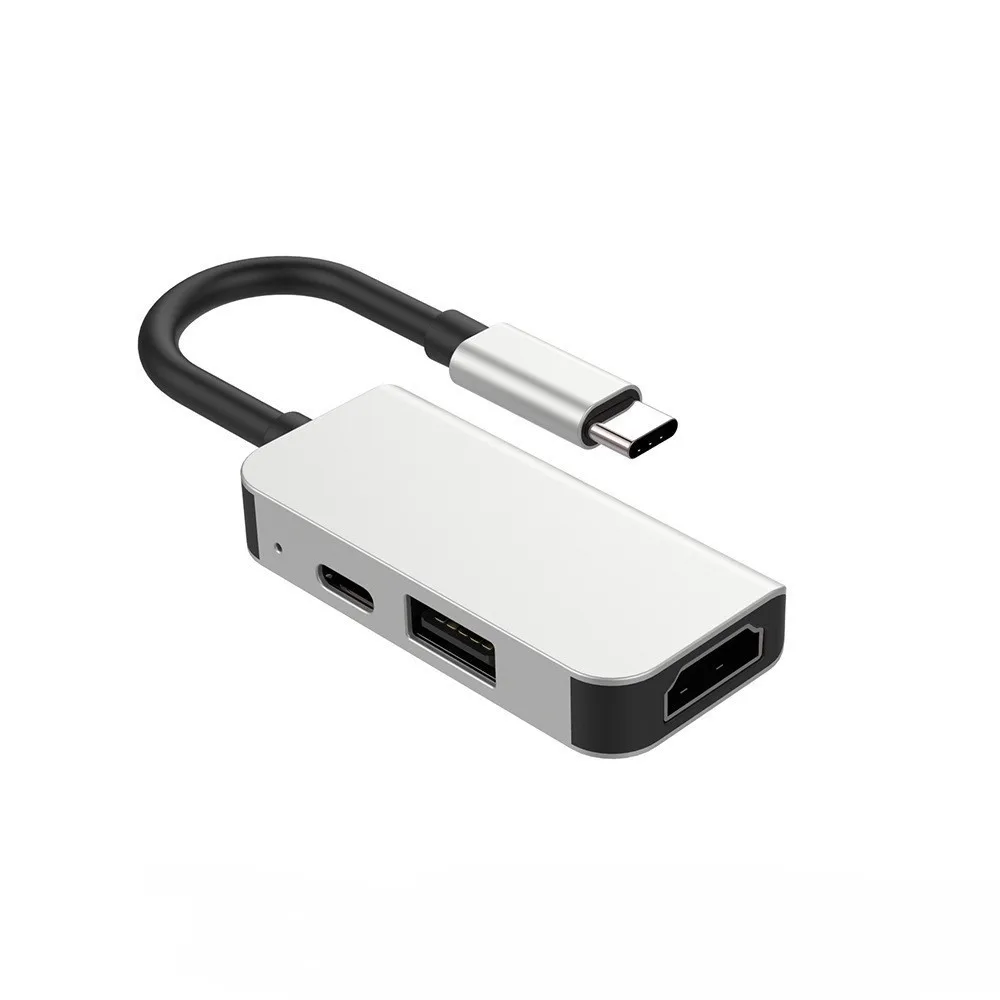 Multiport Type C Hub 5 In 1 Adapter HDMI Docking Station Compact USB Connector For Pc Laptop Phone Stable Data Expansion Tool
