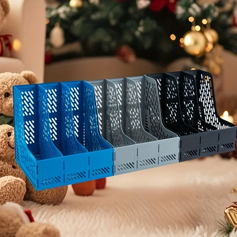 

Утолщенная рамка для файлов, многофункциональная коробка для хранения, вертикальная стойка для файлов, книжная полка, простой настольный пластиковый органайзер, книжная полка A4