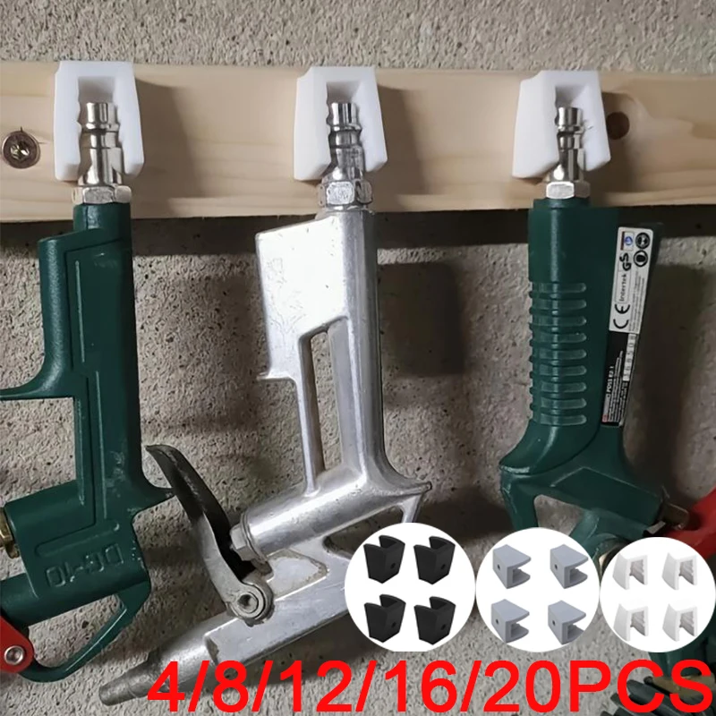 

Air Tool Wall Mount Holder 4-20PCS 3D Printed PLA Spray Gun Hanger Clips Garage Workshop Storage Rack For Hardware Tool Black