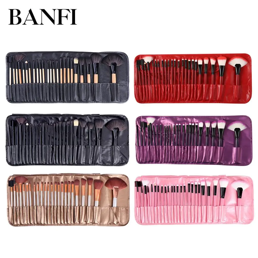 

24Pcs Makeup Brush Set Powder Foundation Large Eye Shadow Angled Brow Make-up Brushes Kit With a Bag Women Beauty Cosmetics Tool