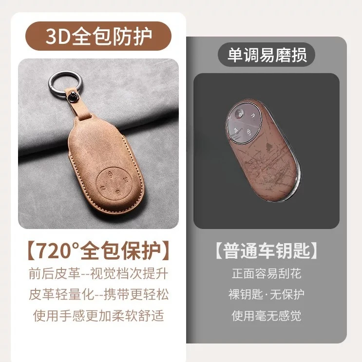 Vintage Full‑Wrap Car Key Cover With Keychain For Stelato G9 S9 S9T 2026 Remote Fob Protective Case