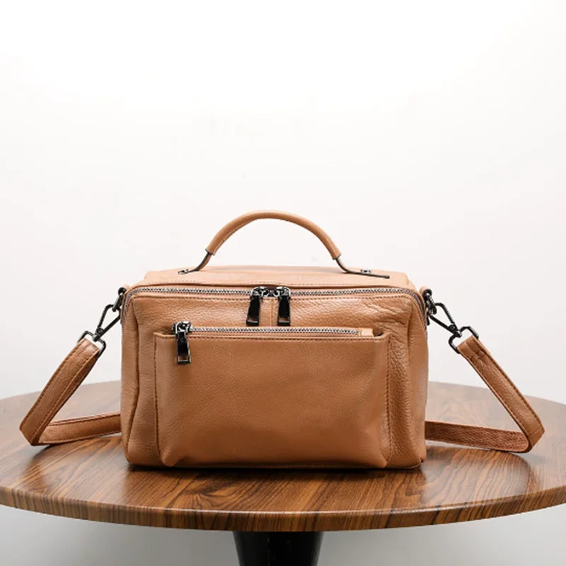 

Маленькая квадратная женская сумка из воловьей кожи с верхним зерном, повседневная женская сумка через плечо из натуральной кожи в стиле ретро на одно плечо