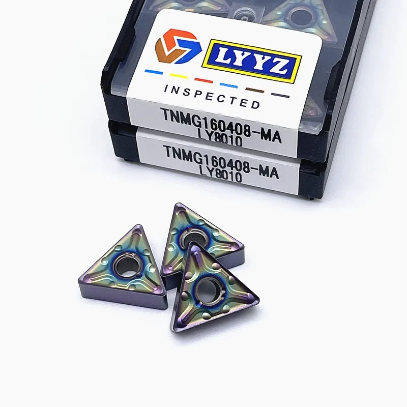 TNMG160404 MA MS LY8010 utensili per tornio inserti in metallo duro utensile per tornitura esterno inserto per tornitura utensili da taglio CNC inserto TNMG160408
