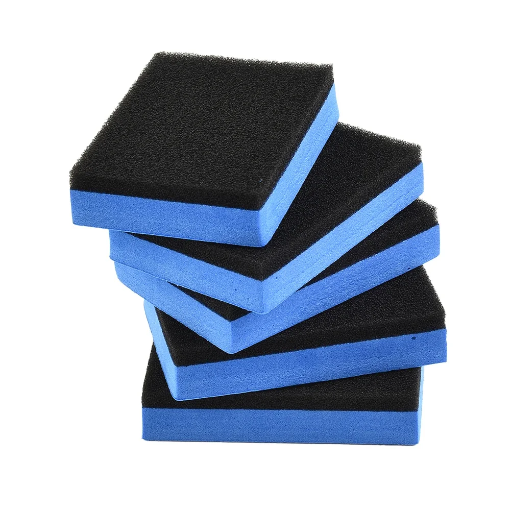 

Ceramic Car Coating Sponges Waxing Rectangle Blue+Black 7.5*5*1.5cm Replacement Applicator Polishing Supplies