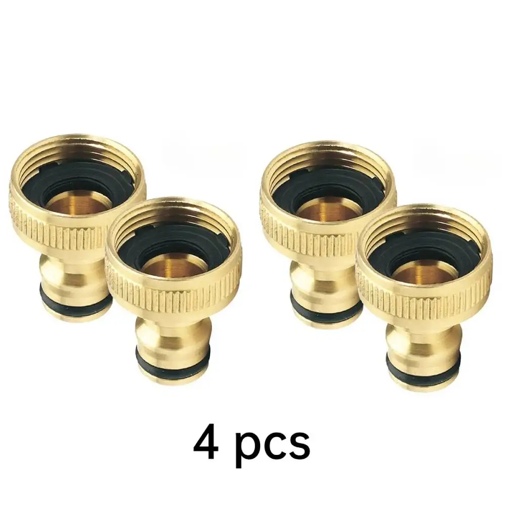 4/2Pcs Garden Faucet Adapter 3/4'' to 1/2'' Quick Connect Hose Tap Water Pipe Fittings Outdoor Irrigation Replacement Accessory
