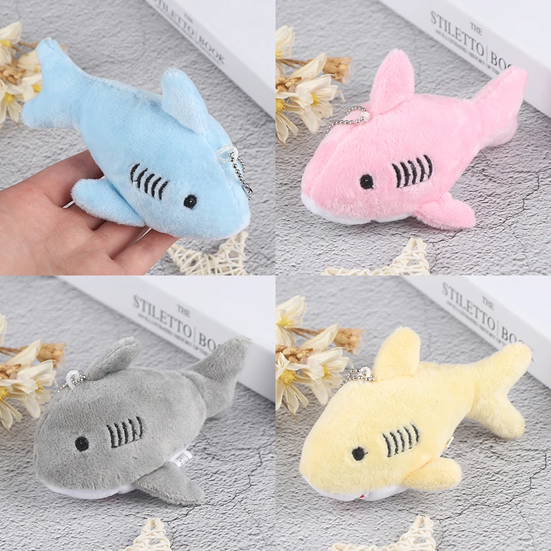 12Cm Sleutelhanger Gift Haai Pluche Knuffel Pop Kids Kleine Mini Leuke Marine Dieren Pluche Speelgoed
