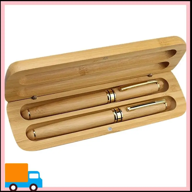 Professional ไม้ไผ่ไม้เครื่องเขียนนักเรียนสํานักงานธุรกิจปากกาลูกลื่นและของขวัญกล่องแฟนซี Nice ปากกาชุดปากกา S