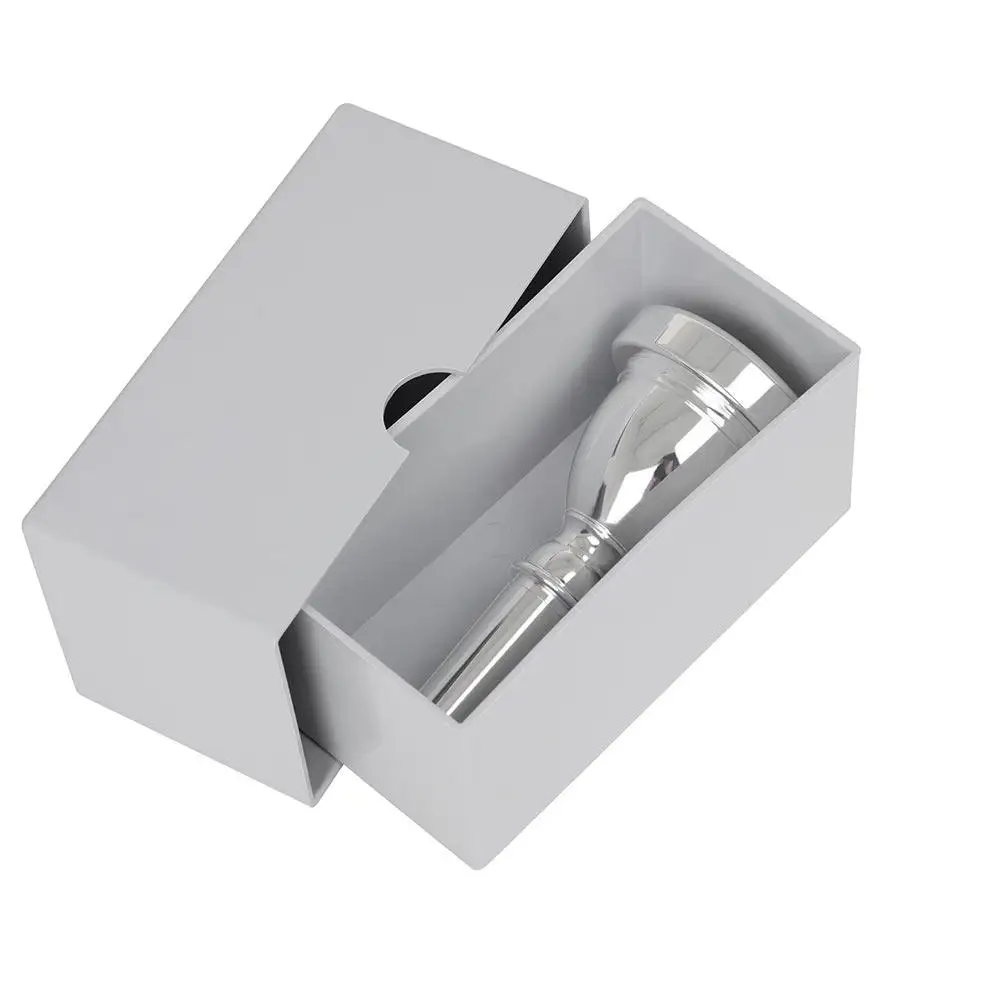 

High Quality Silver Plated Tuba Mouthpiece Smooth Replacement Instrument Accessory for Concert School and Home Use