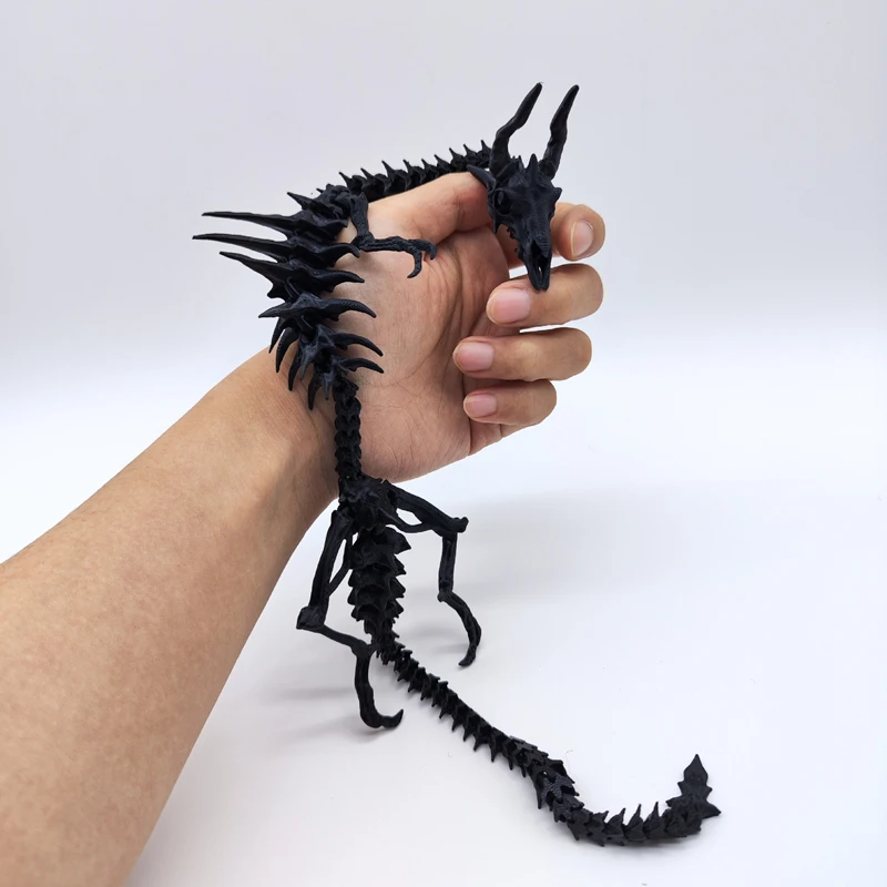 3d Printing Dragon Skeleton Model Creative Joints Movable Desktop Craft Ornament Toys Home Decorations Gifts
