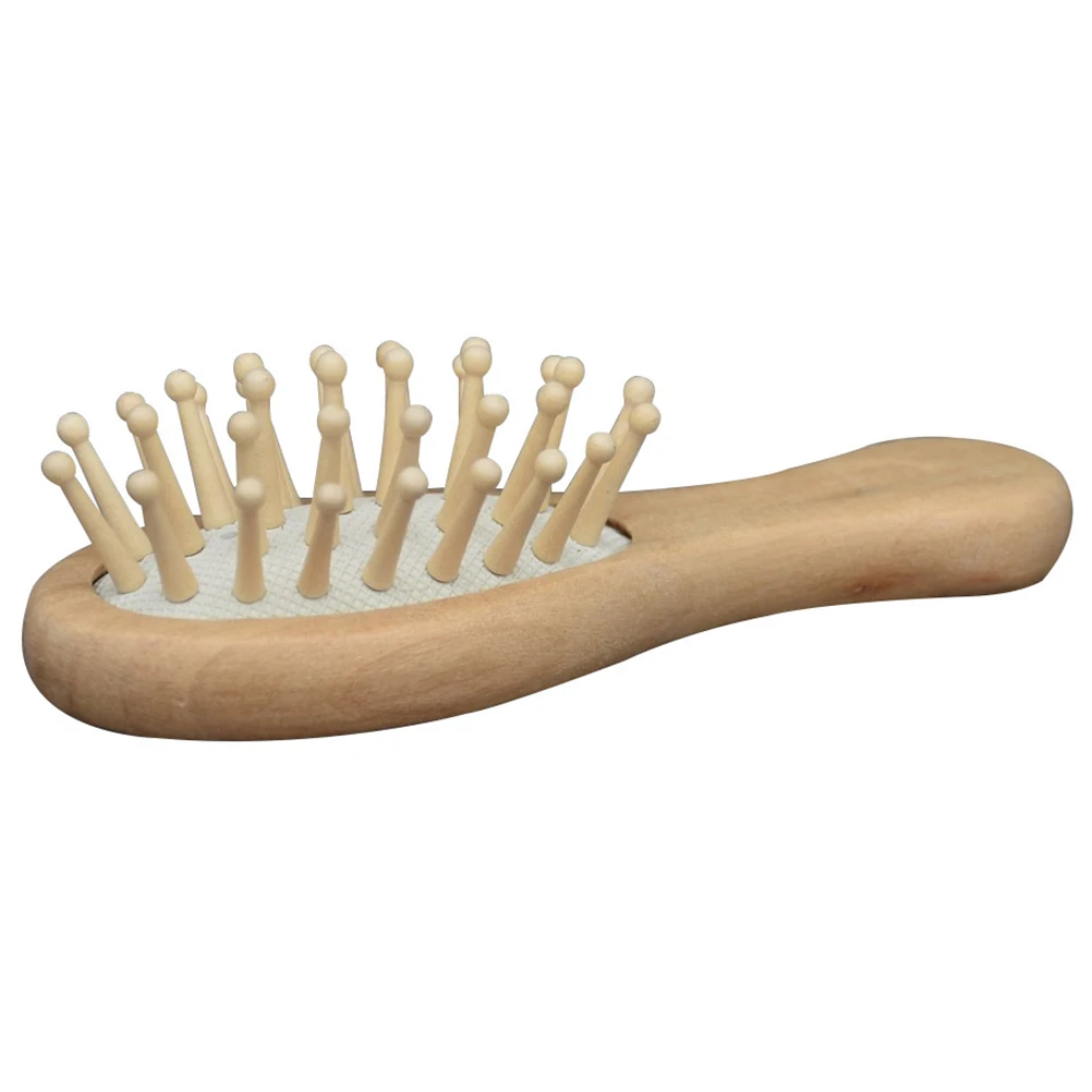 

Wooden Massage Comb Combs Hair Sponge Anti-static Bamboo Massager Detangles Hair Increases Blood Circulation Portable