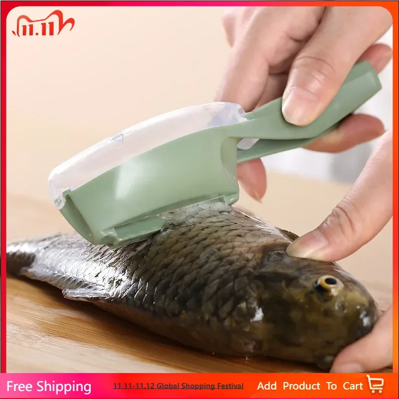 

Fish Scale Planing And Scraping Tool With Lid For Household Kitchen Manual Removal Of Fish Scales And Seafood Tools