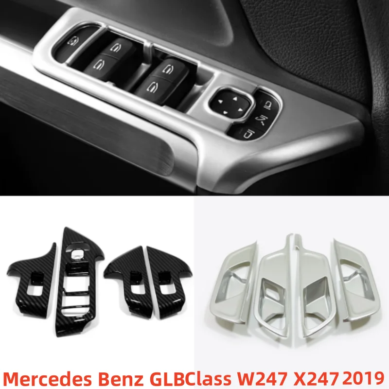 

For Mercedes Benz GLB Class W247 X247 2019 2020 2021 2022 2023 Car Door Window Inner Panel Armrest Lift Switch Button Trim Frame