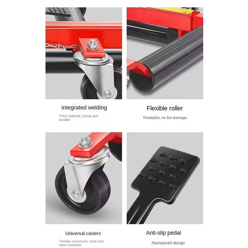 818003 Useful 3T Car Mobile Trailer Professional Positioning Hydraulic Jack Mobile Car Artifact Road Obstacle Clear