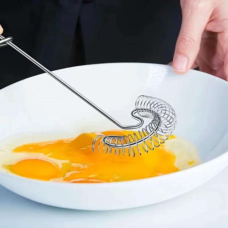 

New Stainless Steel Spring Egg Beater Sauce Blender Mini Whisk Milk Frother Foamer Creative Cooking Tools Cooking Accessories