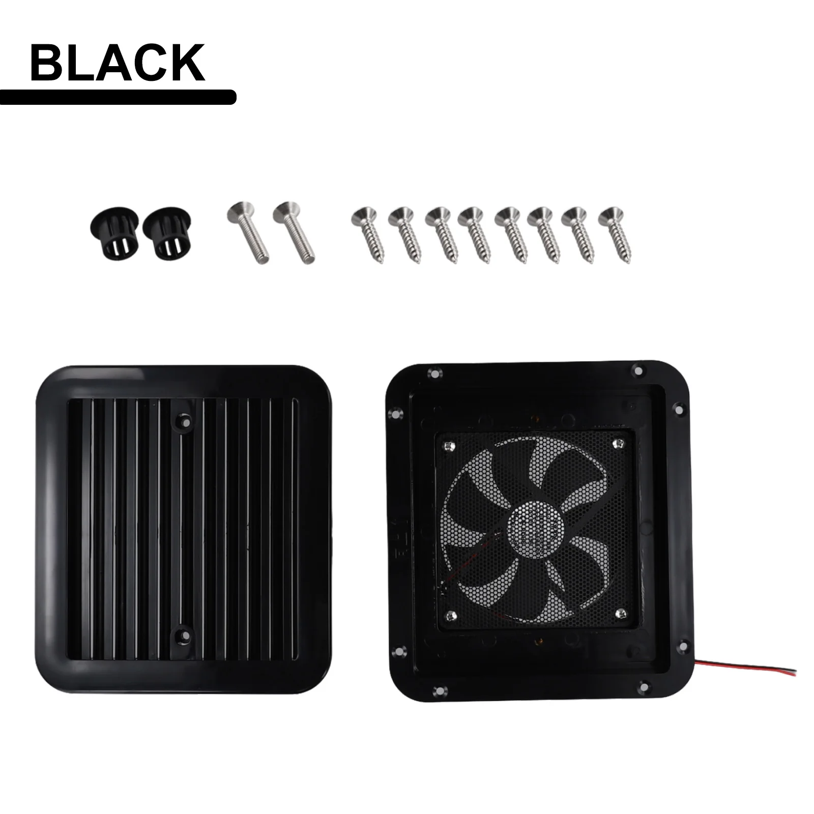 RV Side Exhaust Fan Side Radiator Side Exhaust Vent 12V Side Ventilation Louver Grille Air Outlet Camper Accessories