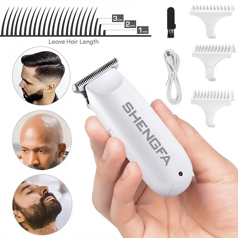 Mini USB-Rechargeable Hair Clipper - Portable, Easy-to-Use with Limit Comb & Storage Box Included - Perfect for Body Trimming