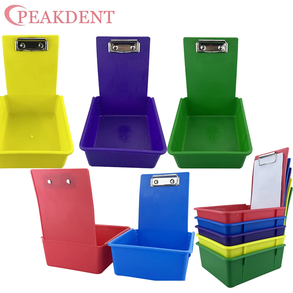 1pcs Dental Colourful Storage Box PP Case Durable Case Clip Holder Dental Model Placement Organizer Work Tray Turnover Box