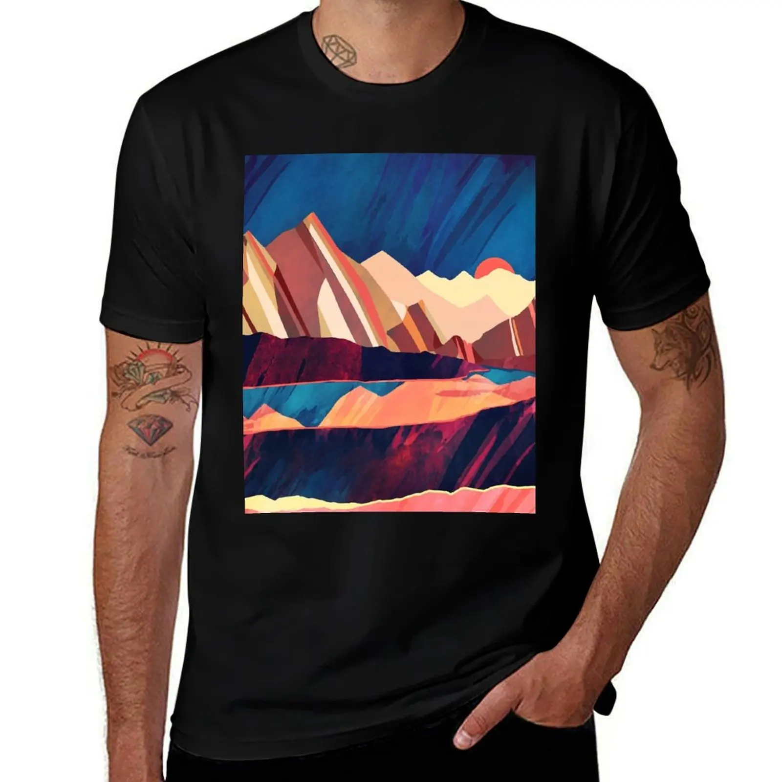 Desert Valley T-Shirt Summer Print Short Sleeve Tee T-Shirt