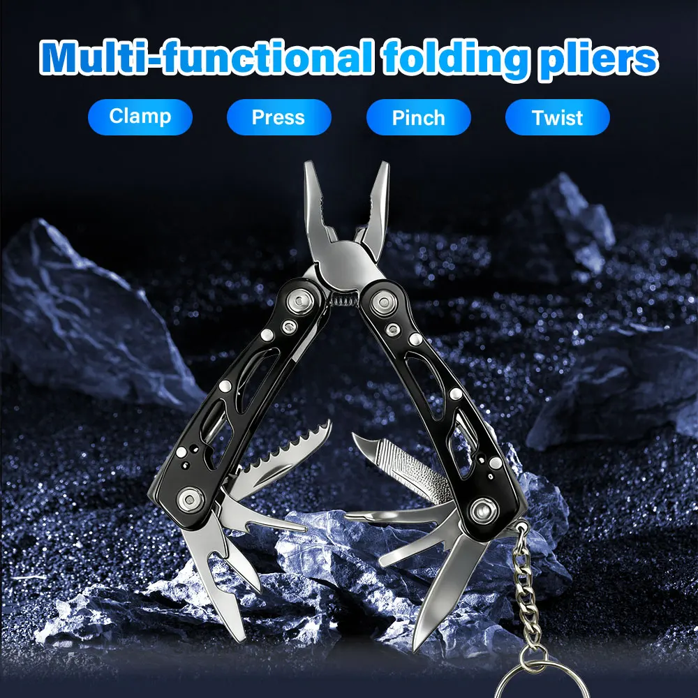 Folding Multi-tool Pocket Knife Pliers Mini Portable Fold Outdoor Hunting Rescue Survival Tactical Multipurpose Repair Tool