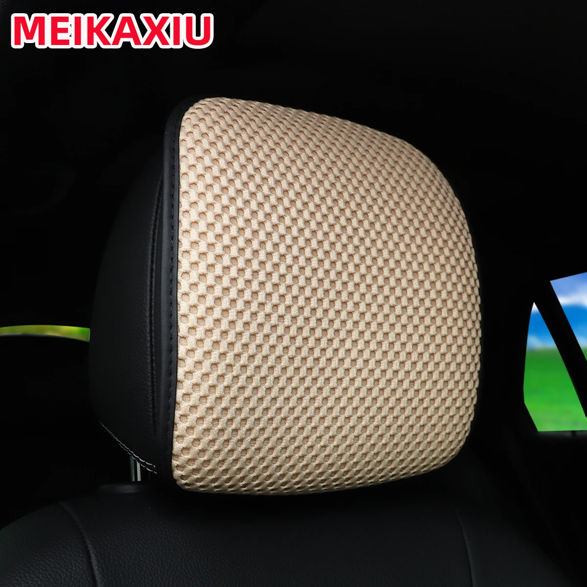 1 breathable mesh cloth car seat cushion headrest head cover cushion steam upholstery headrest seat separation available