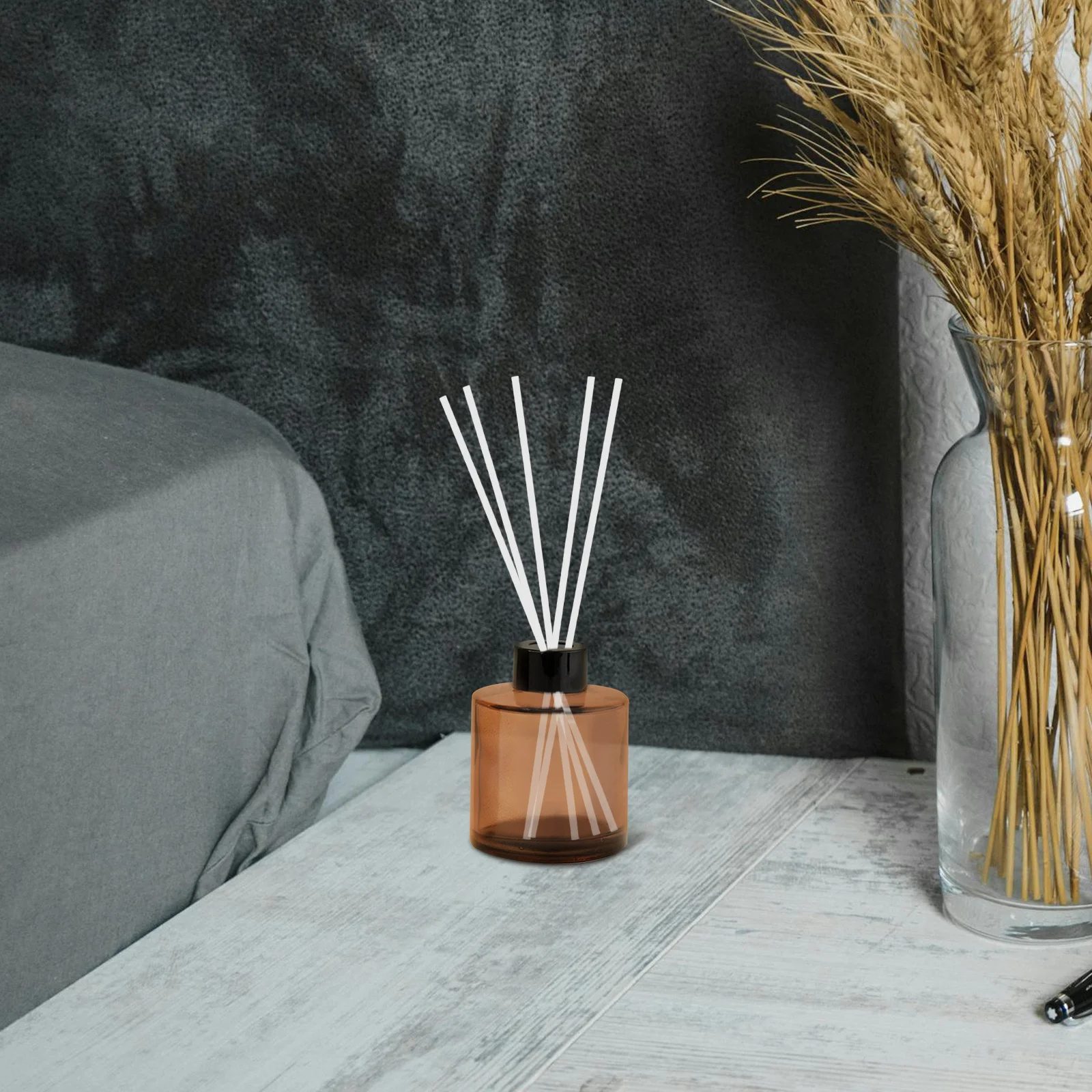 

100Pcs Fiber Reed Diffuser Refill Sticks White for Essential Oil Aroma Enhancer DIY Home Scent Reed Rod Diffuser