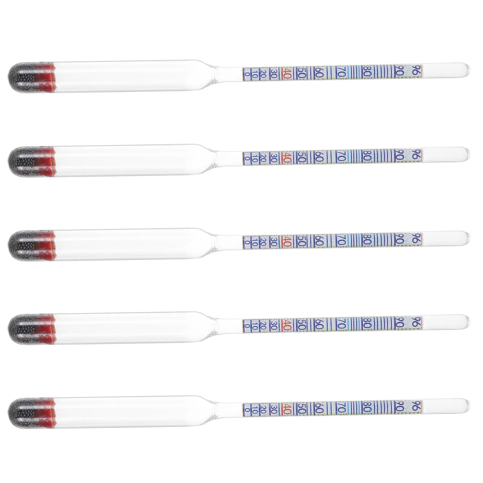 

5Pcs Safe Glass Alcohol Hydrometer for Liquor Wine Testing Triple Scale Hydrometer Alcohol Measuring Tool for Home Brewing and