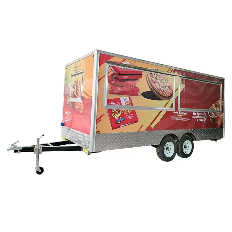Customized Mobile Food Trailer With Fully Hot Dog Equipment And Ice Cream Start Business With Tow Bar