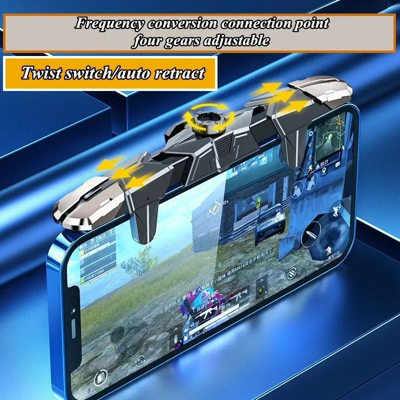 携帯電話アクセサリー,ゲームパッド,pubg用トリガー,合金キー,iPhone,Android用