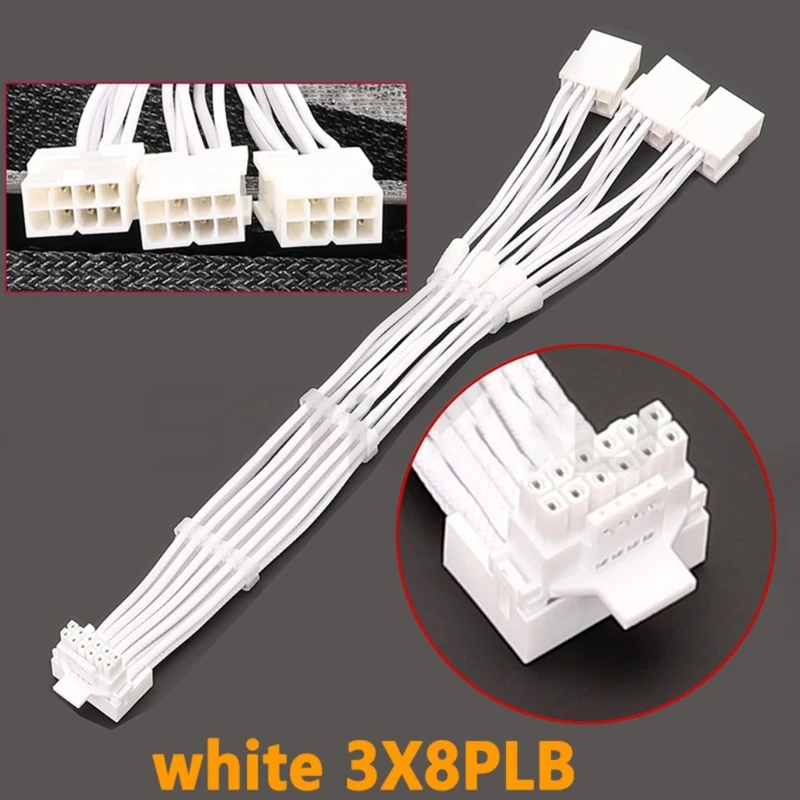 16AWG 12VHPWR PCIE 5.0 3x8pin to16Pin (12+4P) Male 90° Power Extension 30CM Dropship